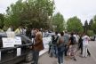 اعتصام سائقي سيارات الأجرة أمام ابتدائية آزرو احتجاجا على حكم قضائي، صور